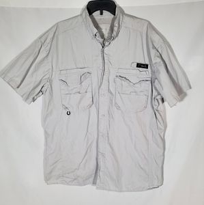 BLACK TIP FISHING SPORTING 4 POCKETS VENTED BACK S/S BUTTON DOWN SHIRT